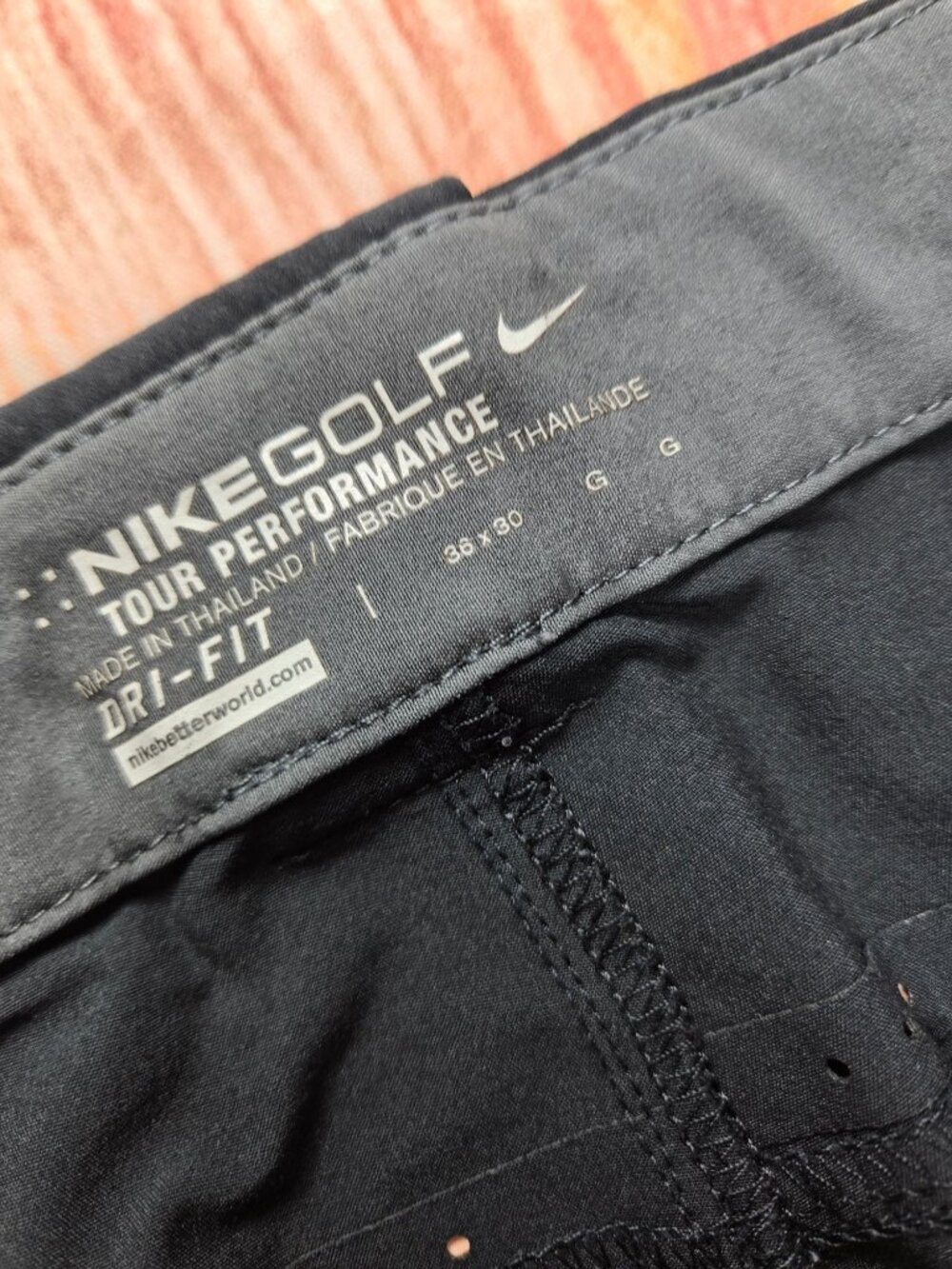 Nike Golf Tour Performance Dri-Fit Mens Black Pants 36x30 - Picture 4 of 11